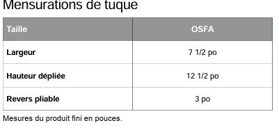C100 - CFPEAST - Tuque à rabat