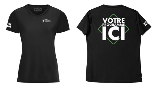 L3520 - CFPEAST - T-Shirt Polyester - Col V -  Coupe Femme